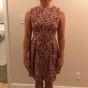 Reformation floral dress with side cutouts